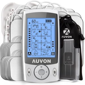 Dual Channel TENS Unit Muscle Stimulator with Pack of 24 Pcs Reusable TENS Unit Electrode Pads