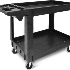 80855 500-Lb Utility Service PP Cart with Two Trays and Wheels 40 Inch X 17 Inch Overall Dimensions