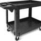 80855 500-Lb Utility Service PP Cart with Two Trays and Wheels 40 Inch X 17 Inch Overall Dimensions