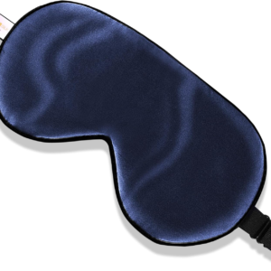 100% Natural Silk Sleep Mask – Adjustable Super-Smooth Eye Mask for Comfortable Sleep, Available in Multiple Colors (Navy Blue)