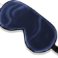 100% Natural Silk Sleep Mask – Adjustable Super-Smooth Eye Mask for Comfortable Sleep, Available in Multiple Colors (Navy Blue)
