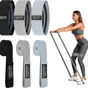 Resistance Bands Workout Set – 3 Pull-Up Bands and 3 Assistance Bands with Door Anchor