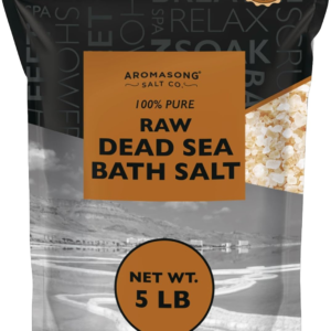5 Lbs Raw Dead Sea Salt Bath Crystals with Dead Sea Minerals - Large Resealable Bulk Pack