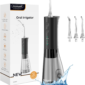 Water Flossers for Teeth, 300ML Cordless Water Flosser,  3S Pressure Crescendo Oral Irrigator, Professional Rechargeable Portable Water Flosser