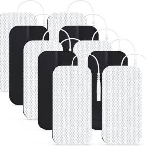 TENS Unit Pads – 2"x4" Latex-Free Electrotherapy Replacement Pads, 10 Count with Enhanced Self-Stick Performance