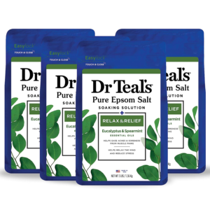 Dr Teal's Pure Epsom Salt & Ginger Infusion for Full-Body Vitality, Clay-Enriched Wash Set