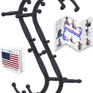 Buddy Elite Trigger Point Massage Tool, Neck and Back Massager Handheld, Manual Self Massager, Massage Cane, Muscle Knot Remover with Instructions, 2-Pack Bundle (Black)