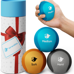 Hand Therapy Exercise Stress Ball Bundle, Tri-Density Stress Balls for Adults & Grip Strengthening, Squeeze Balls for Hand Therapy, Hand Therapy Balls, Squeeze Ball, Hand Balls for Therapy