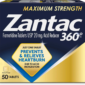 Zantac 360 Maximum Strength Heartburn Prevention Tablets – 20 Mg, 50 Count for All-Day Comfort