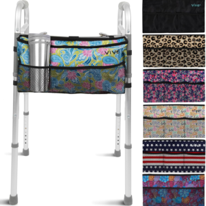 Walker Bag Wheelchair Basket Pouch (Water Resistant) - Carrier Tote - Lightweight, Universal Size