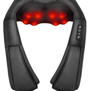 Neck and Back Massager with Heat, Shiatsu Electric Deep Tissue 3D Kneading Massagers for Relief on Waist, Leg, Calf, Foot Full Body Muscles , Office & Home & Car Use Adjustable Comfort Viral Backmassager Shoulder Massager Massage Pillow