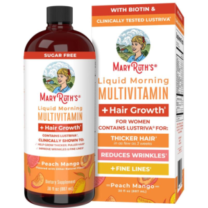 Maryruth'S Liquid Multivitamin + Hair Growth with Clinically Tested Lustriva - Thicker Hair - Reduce Wrinkles & Fine Lines - Vegan - 30 Fl Oz