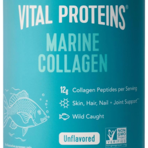 Marine Collagen Peptides Powder Supplement for Skin Hair Nail Joint - Hydrolyzed Collagen - 12G per Serving - 7.8 Oz Canister