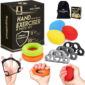 Hand Grip Strengthener and Finger Exerciser Kit - Adjustable Resistance