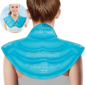 Ice Pack for Neck Shoulders, FSA HSA Approved, Large Gel Neck Shoulder Ice Pack, Reusable Cold Neck Ice Pack Wrap for Upper Back Pain Relief, Cold Compress Therapy for Rotator Cuff Injuries