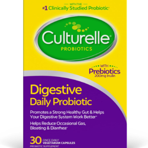 Daily Probiotic Capsules for Digestive Health - 30 Count Supply for Gut Balance, Supports Bloating and Diarrhea