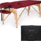 Massage Table for Physical Therapy with Padded Surface and Support Platform - Travel Edition (Deep Red)