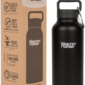 Stainless Steel Water Bottle – Double-Walled Vacuum Insulated Travel Thermos with Leak-Proof Lid (32 Oz, Pure Black)