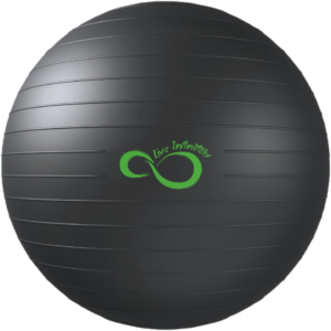 Professional Grade Exercise Ball – Extra Thick, Anti-Burst with Hand Pump & Workout Guide, Supports 2200 Lbs