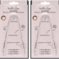 Healthandyoga™ Steloswipe Tongue Cleaner Scraper - Hygienic Seal-Pack - Surgical Grade Stainless Steel, Non-Synthetic Grip - Sterilizable Metal - for Adults (2 Pack)