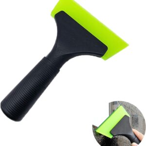 Window Wonder: 5-Inch Green Rubber Mini Squeegee with Slip-Resistant Handle