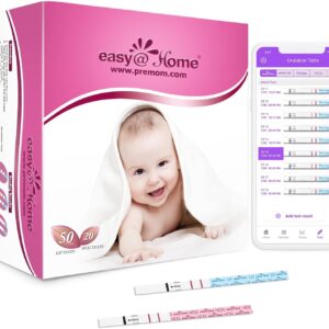 All-in-One Ovulation Predictor & Early Pregnancy Kit with Basal Body Thermometer, 50 Strips & More – Complete Urine Test Set