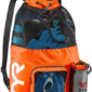 All-Purpose  Deep Orange Mesh Backpack for Wet Sports Gear – Ideal for Gym & Swimming"