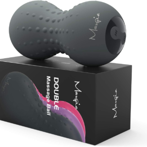 Gray Precision Massage Tool – Heat + Vibration Peanut for Deep Muscle Therapy & Trigger Points