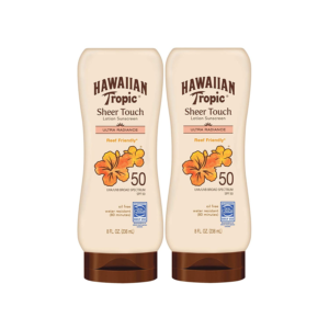 Hawaiian Tropical Sheer Touch Ultra Radiance Lotion Sunscreen SPF 50, 8Oz Twin Pack