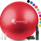 Premium Non-Slip Smarterlife Fitness Ball for Home Workouts & Prenatal Exercise